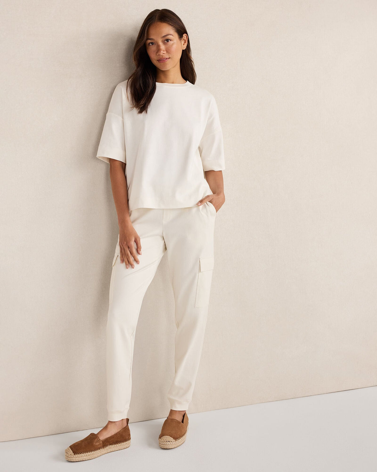 PLAITED ORGANIC COTTON JERSEY TEE | Talbots