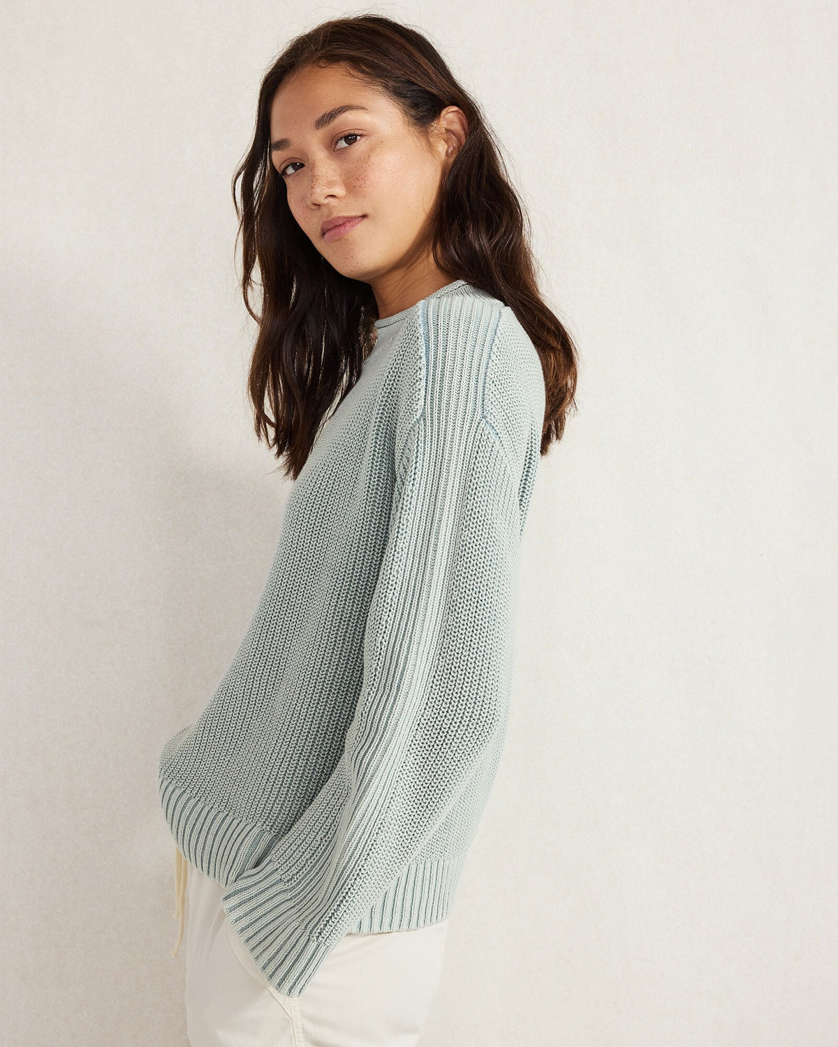 GARMENT-DYED ORGANIC COTTON ROLLNECK SWEATER | Talbots