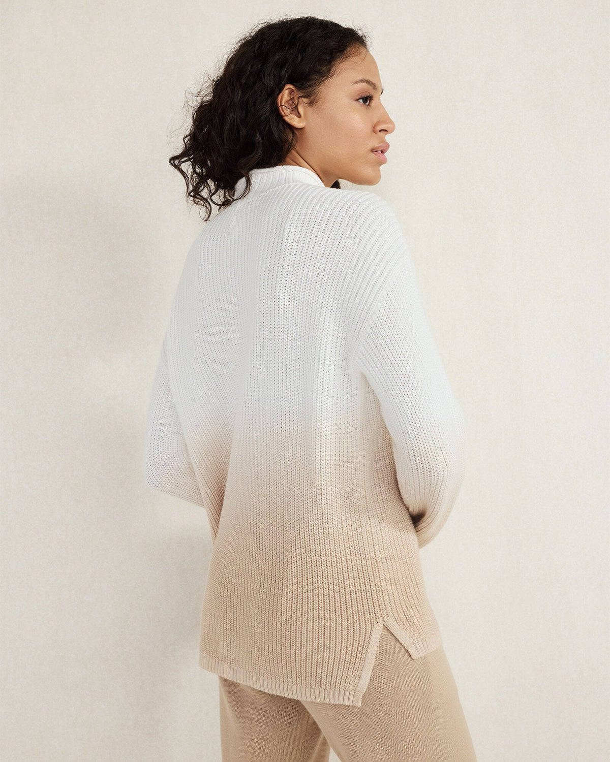 DIP-DYED ORGANIC COTTON ROLLNECK SWEATER | Talbots