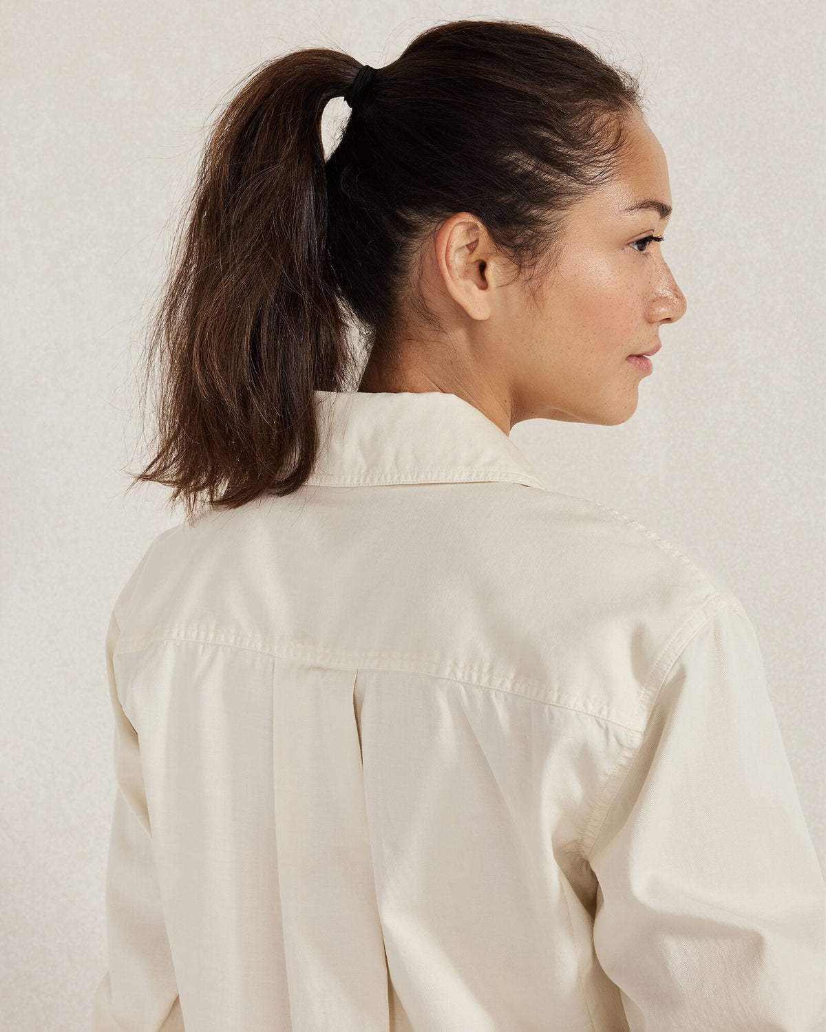 LIGHTWEIGHT TWILL COLLARED PULLOVER | Talbots