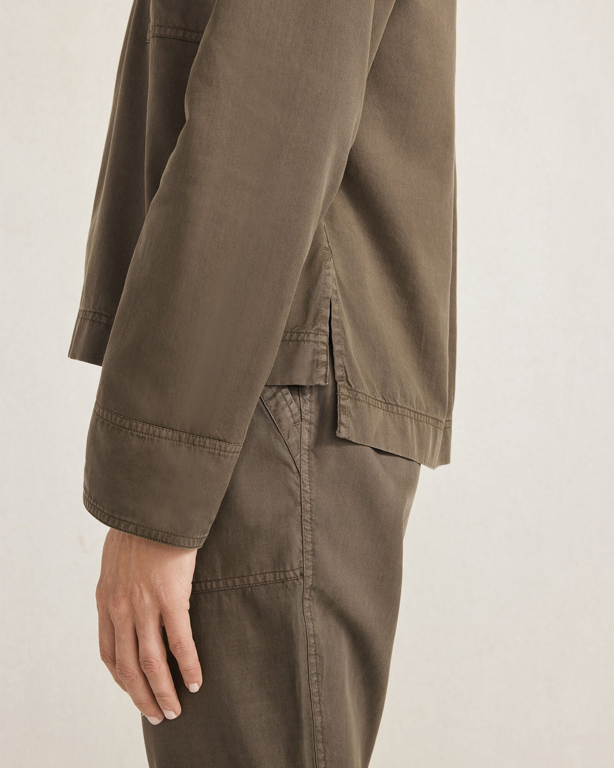 LIGHTWEIGHT TWILL COLLARED PULLOVER | Talbots