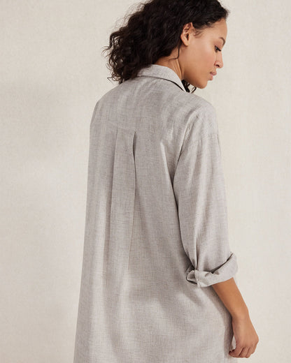 DRAPEY WOOL BUTTON DOWN DRESS | Talbots