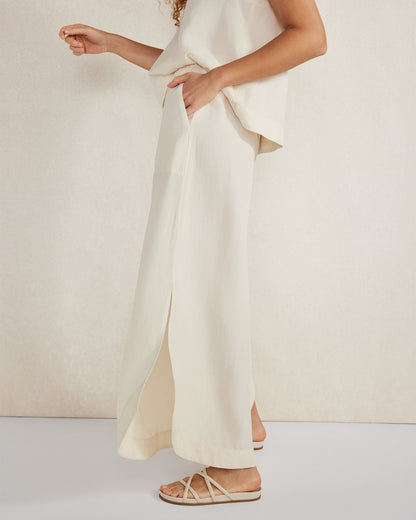 LINEN BLEND MAXI SHIRTTAIL SKIRT | Talbots