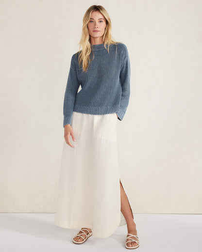 LINEN BLEND MAXI SHIRTTAIL SKIRT | Talbots