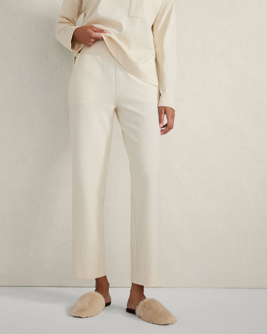 ORGANIC COTTON OTTOMAN RIB PANTS | Talbots