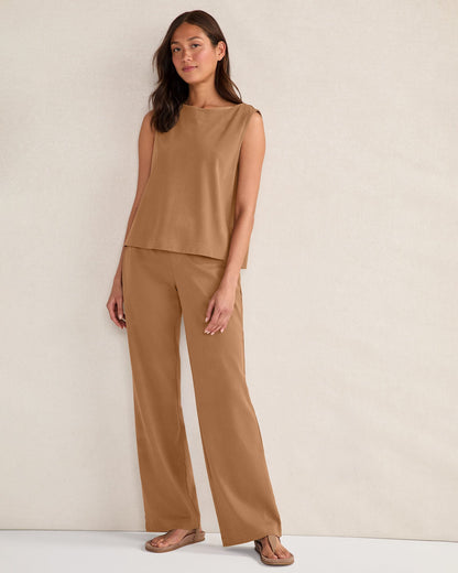 ORGANIC COTTON INTERLOCK BOOT CUT PANTS | Talbots