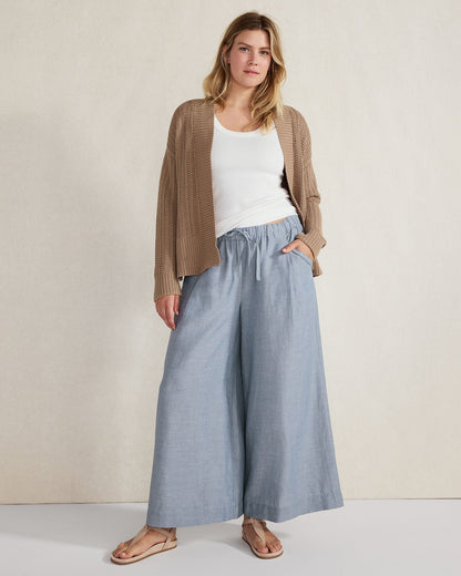 ORGANIC COTTON OPEN STITCH CARDIGAN | Talbots