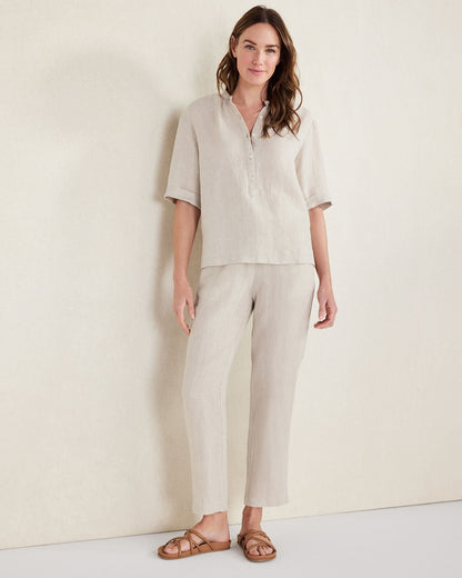 LINEN CUFF SLEEVE TOP | Talbots