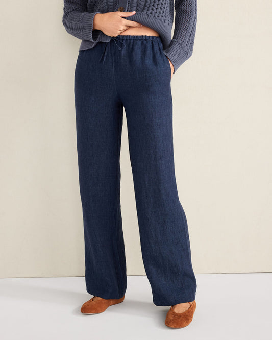 LINEN STRAIGHT LEG PANTS | Talbots