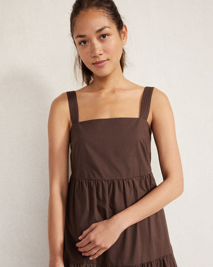 ORGANIC COTTON POPLIN MIDI DRESS | Talbots