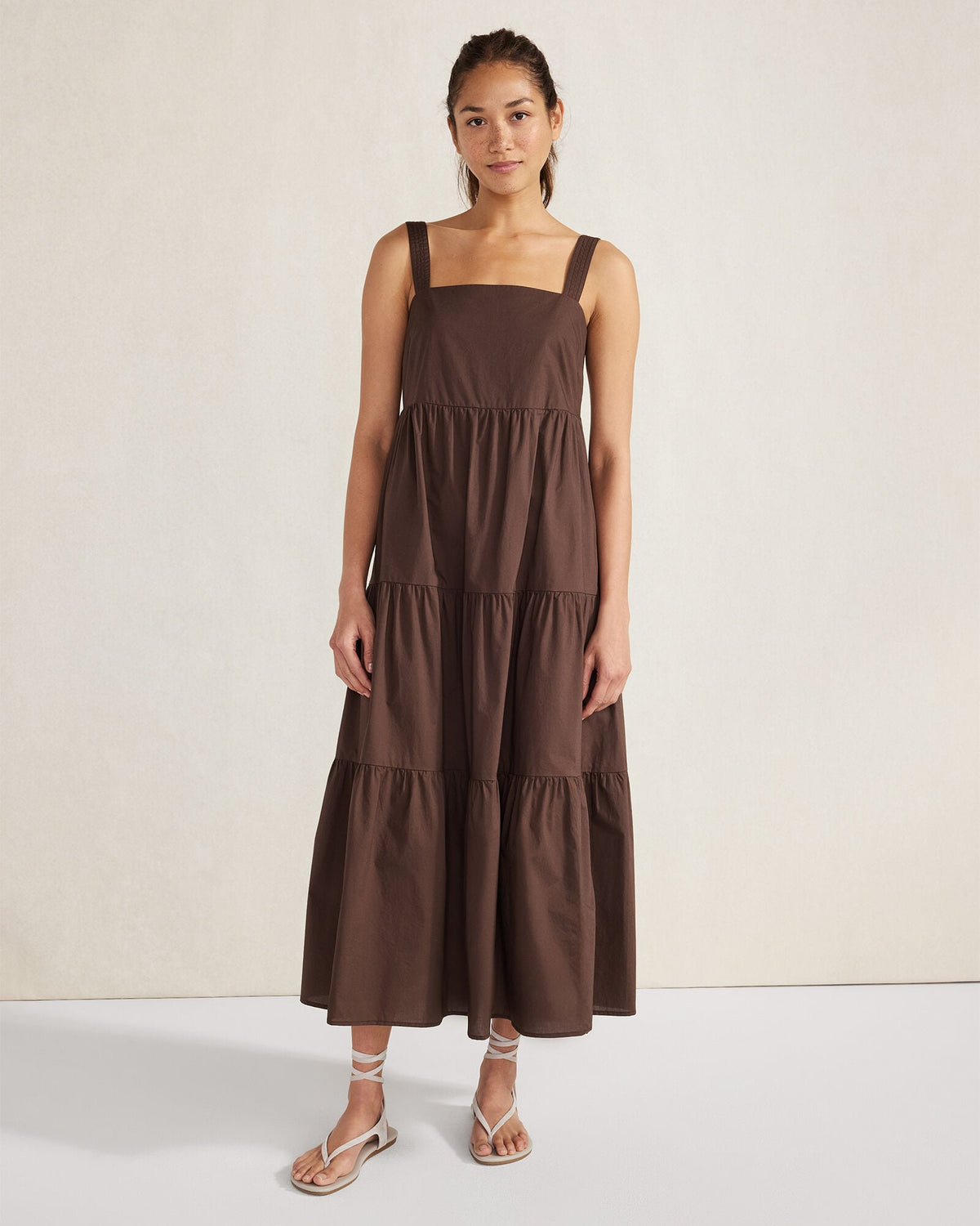 ORGANIC COTTON POPLIN MIDI DRESS | Talbots
