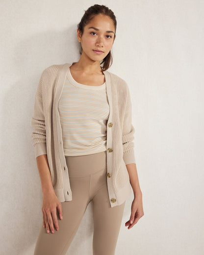 ORGANIC COTTON STRIPE SCOOP NECK TANK | Talbots