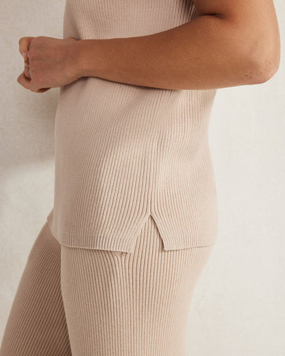 ORGANIC COTTON RIB KNIT SWEATER | Talbots