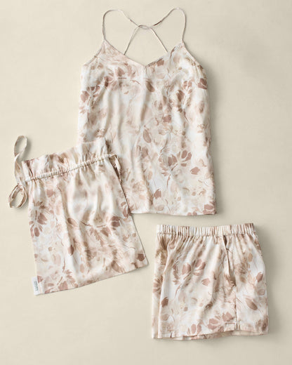 WASHABLE SILK CAMI TRANQUIL FLORAL SLEEP SET | Talbots