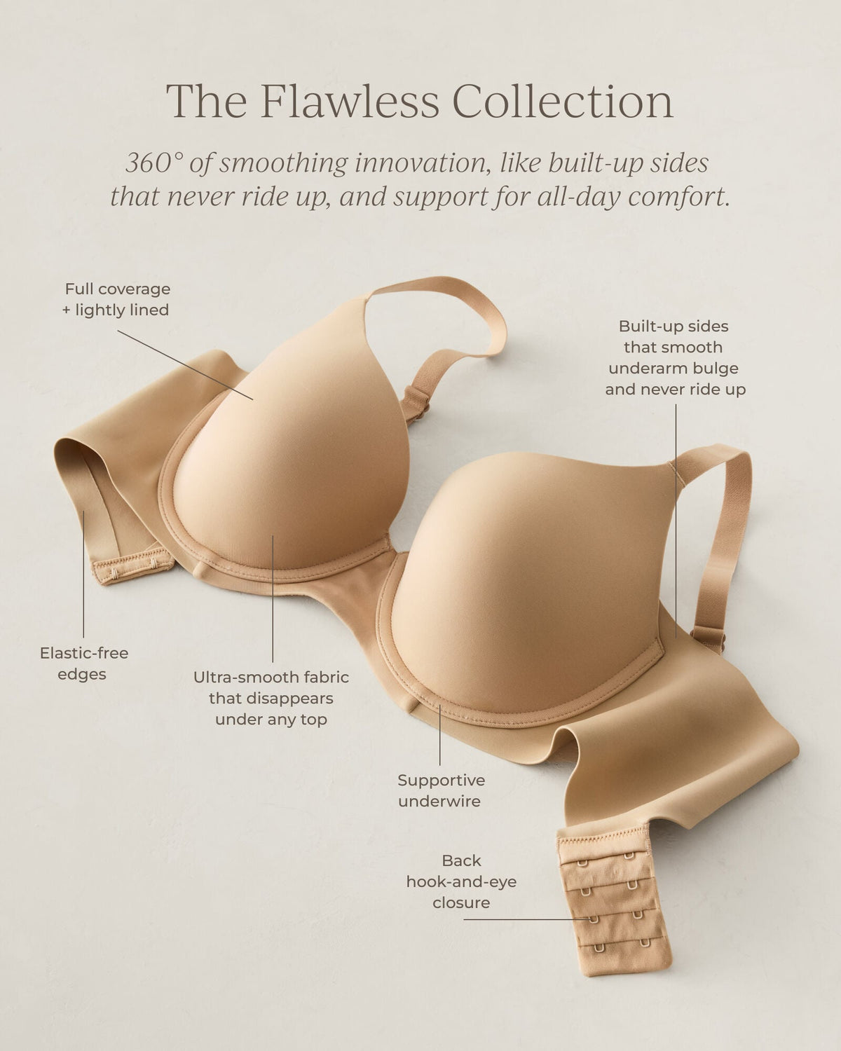 FLAWLESS LIGHTLY-LINED PERFECT COVERAGE BRA | Talbots