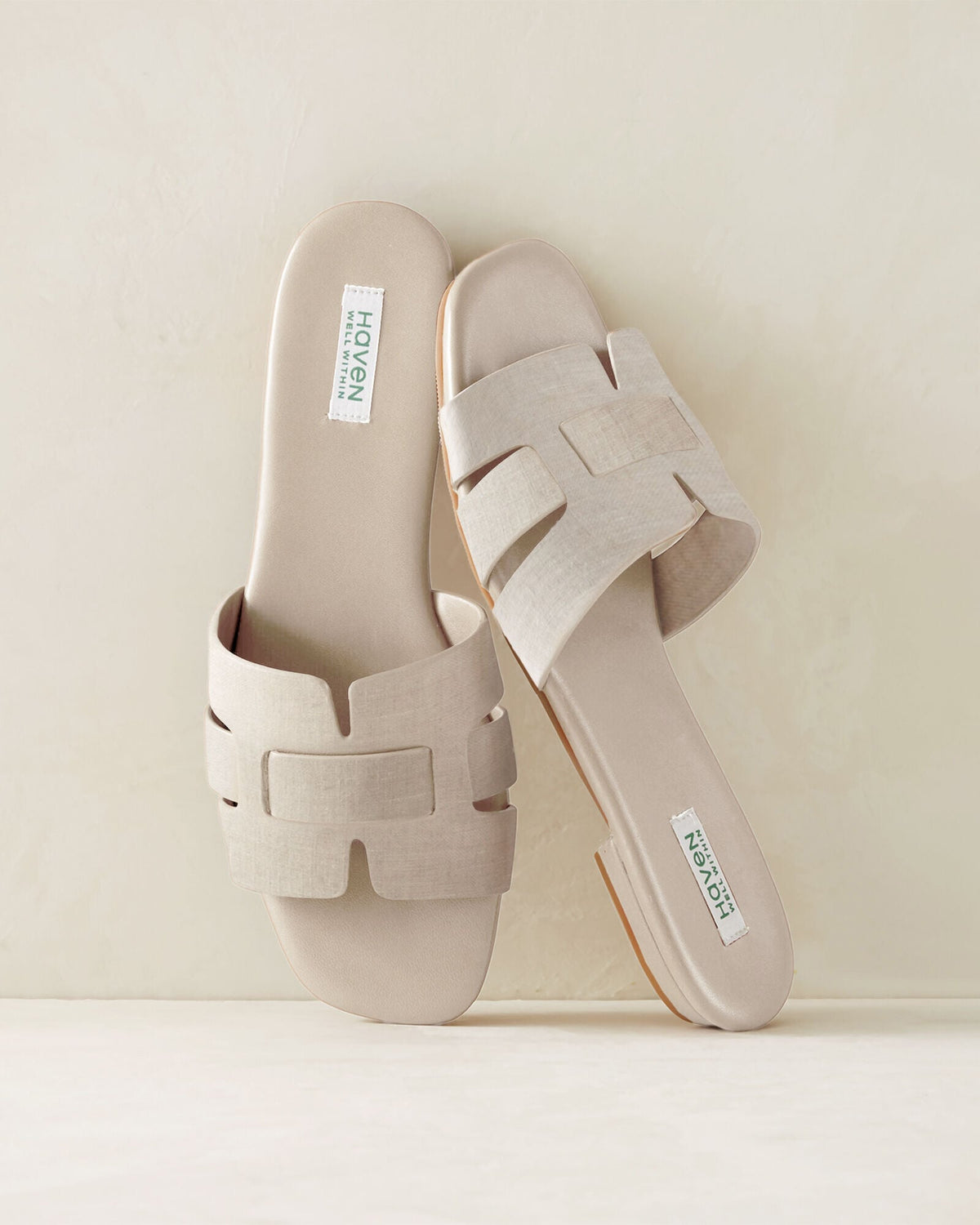 LINEN THREADED CUT-OUT SLIDES | Talbots