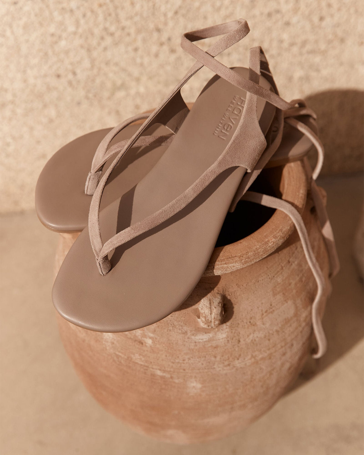 SUEDE WRAP-UP THONG SANDALS | Talbots