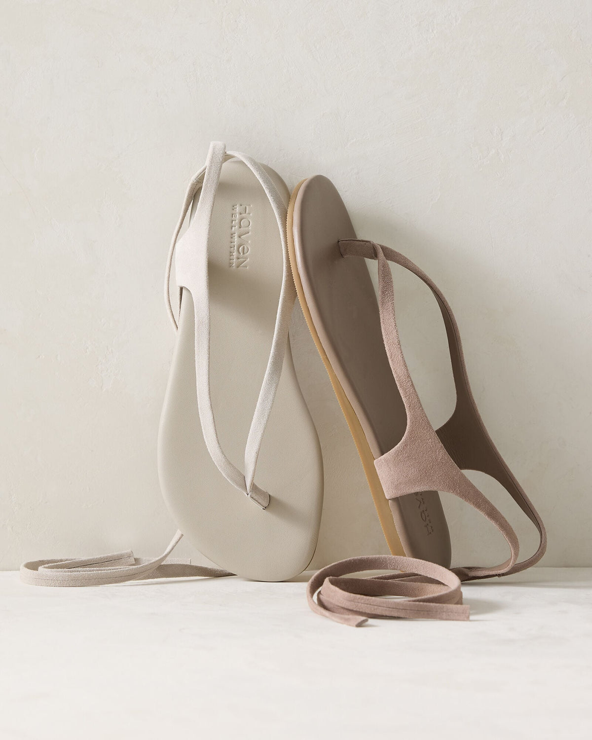 SUEDE WRAP-UP THONG SANDALS | Talbots