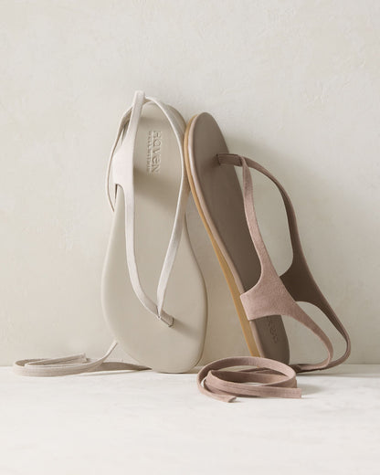 SUEDE WRAP-UP THONG SANDALS | Talbots
