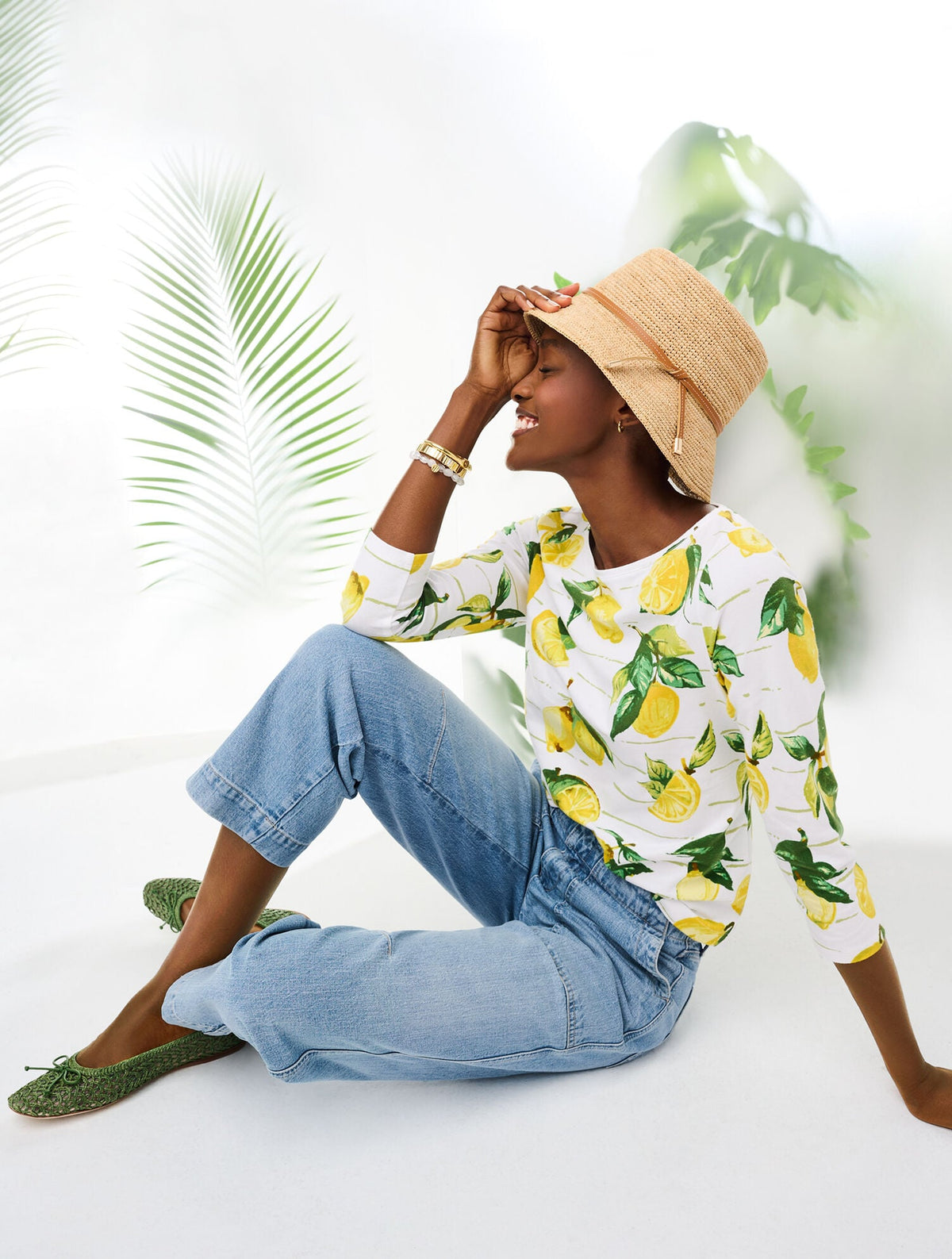 BATEAU NECK TEE - LUSCIOUS LEMONS | Talbots