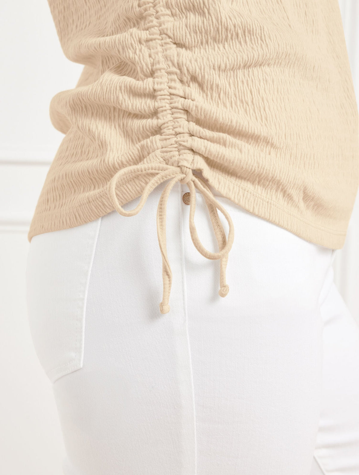 RUCHED CREWNECK TEE | Talbots