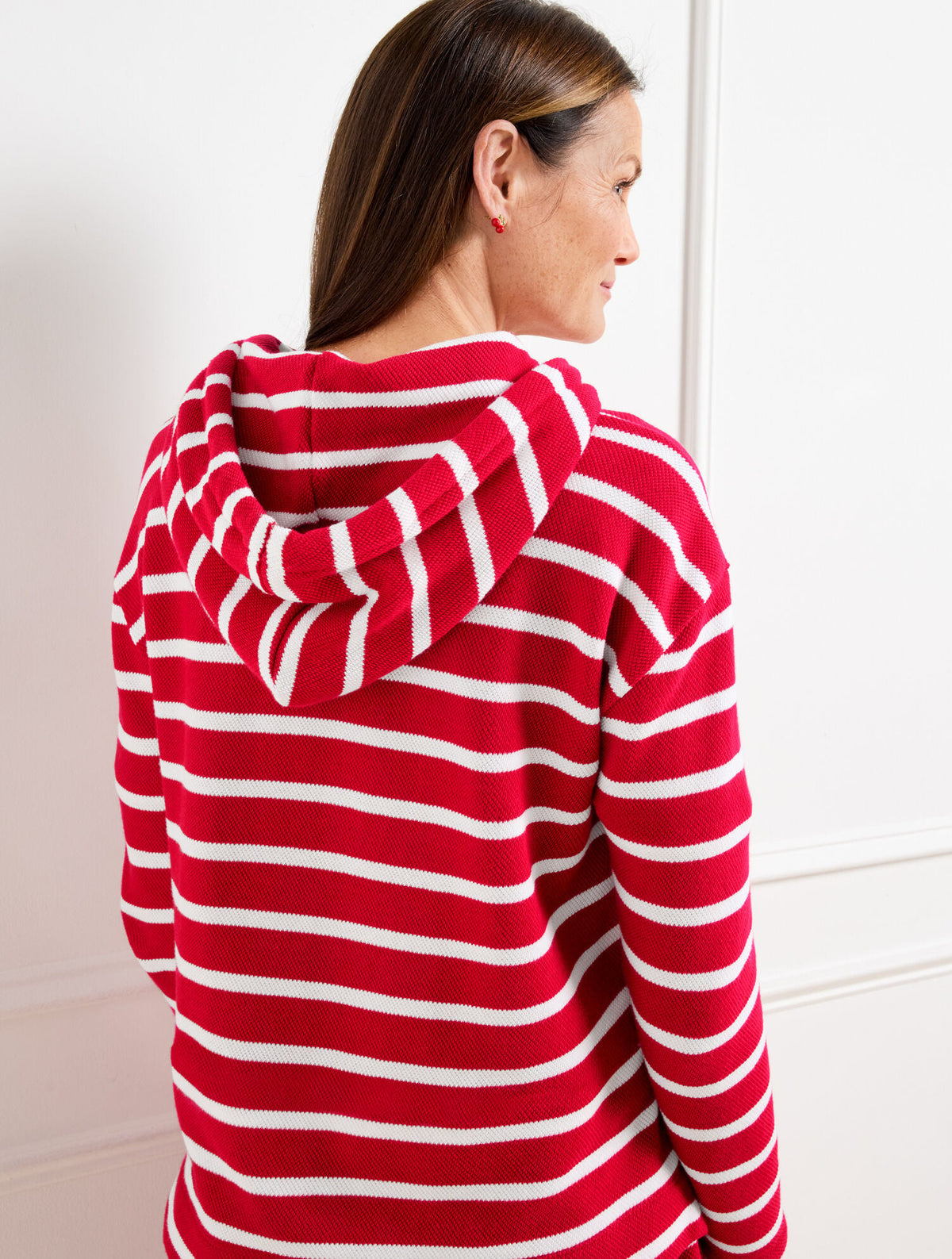 BEACH TERRY HOODIE - LUNA STRIPE | Talbots