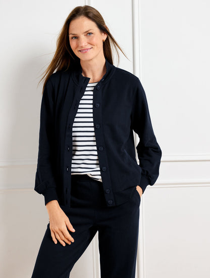 SEASIDE FRENCH TERRY JACKET | Talbots