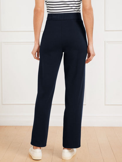 STRAIGHT LEG SEASIDE FRENCH TERRY PANTS | Talbots
