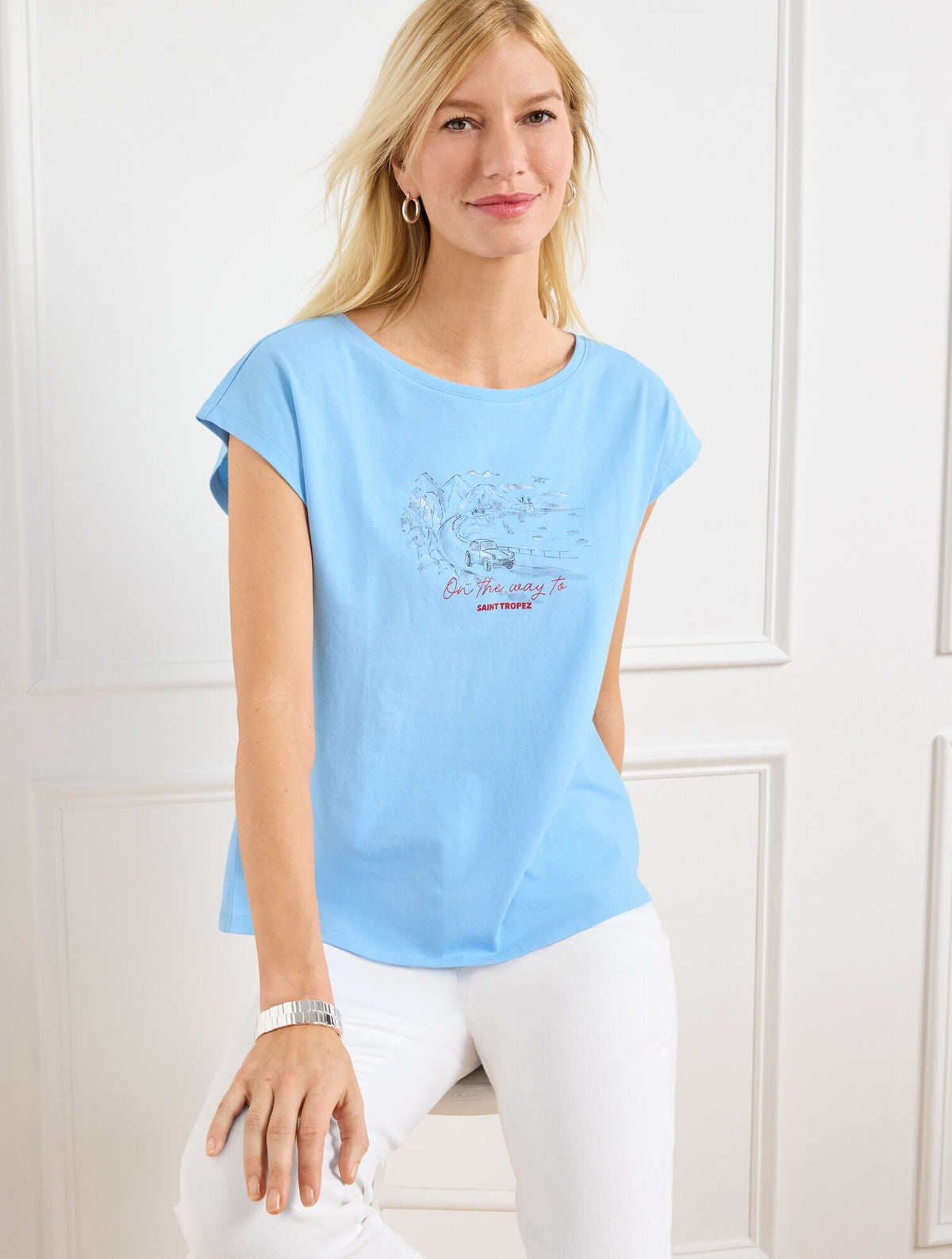 BATEAU NECK TEE - ST. TROPEZ | Talbots