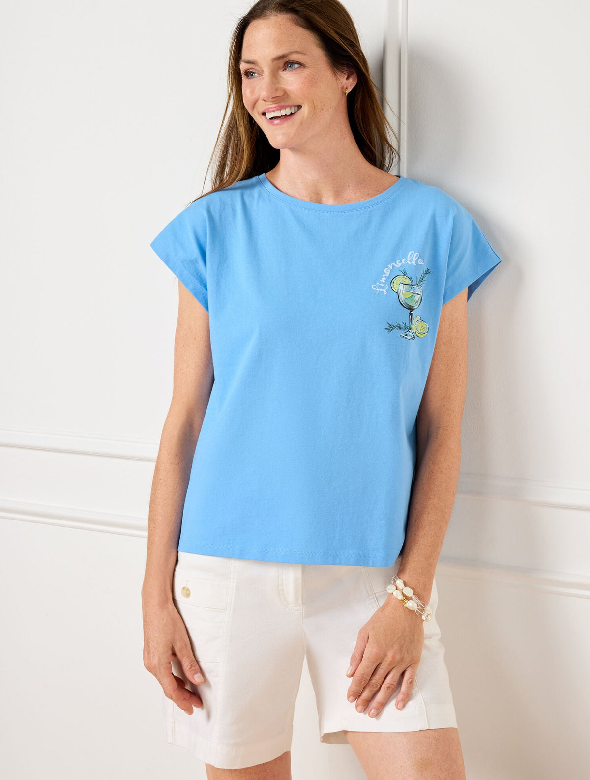 DOLMAN CREWNECK TEE - LIMONCELLO | Talbots