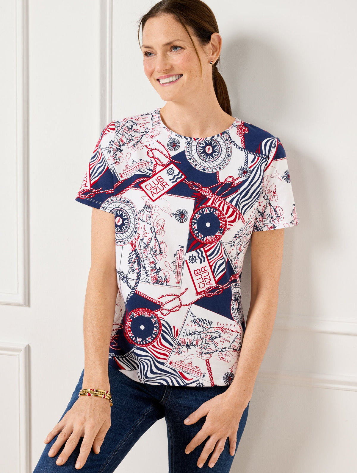 CREWNECK TEE - CÔTE D’AZUR | Talbots