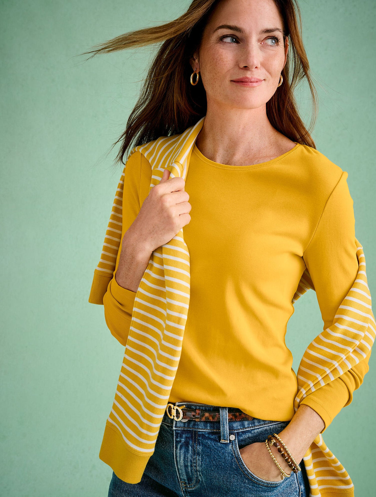 LONG SLEEVE CREWNECK TEE | Talbots