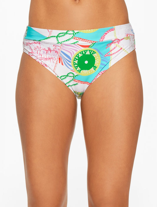AQUA CLUB HIGH WAIST SWIM BOTTOM - CÔTE D’AZUR | Talbots