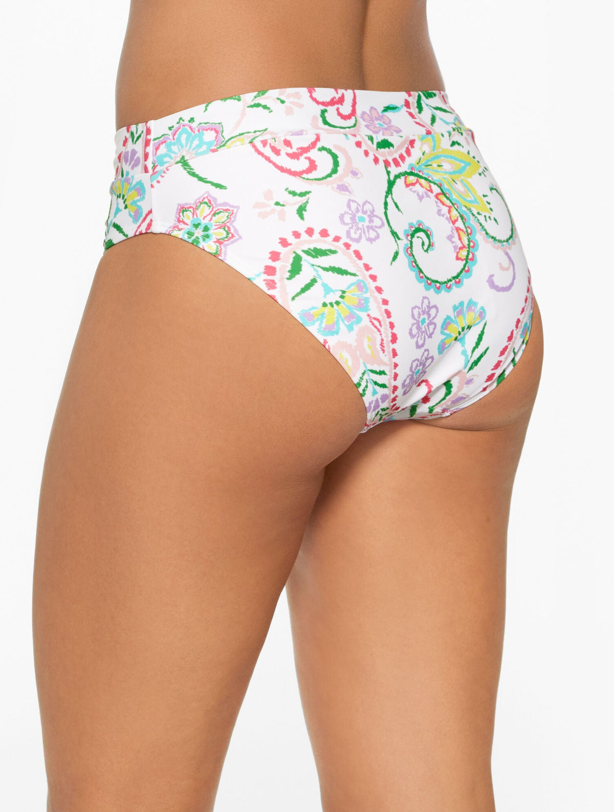 AQUA CLUB HIGH WAIST SWIM BOTTOM - ISLAND PAISLEY | Talbots