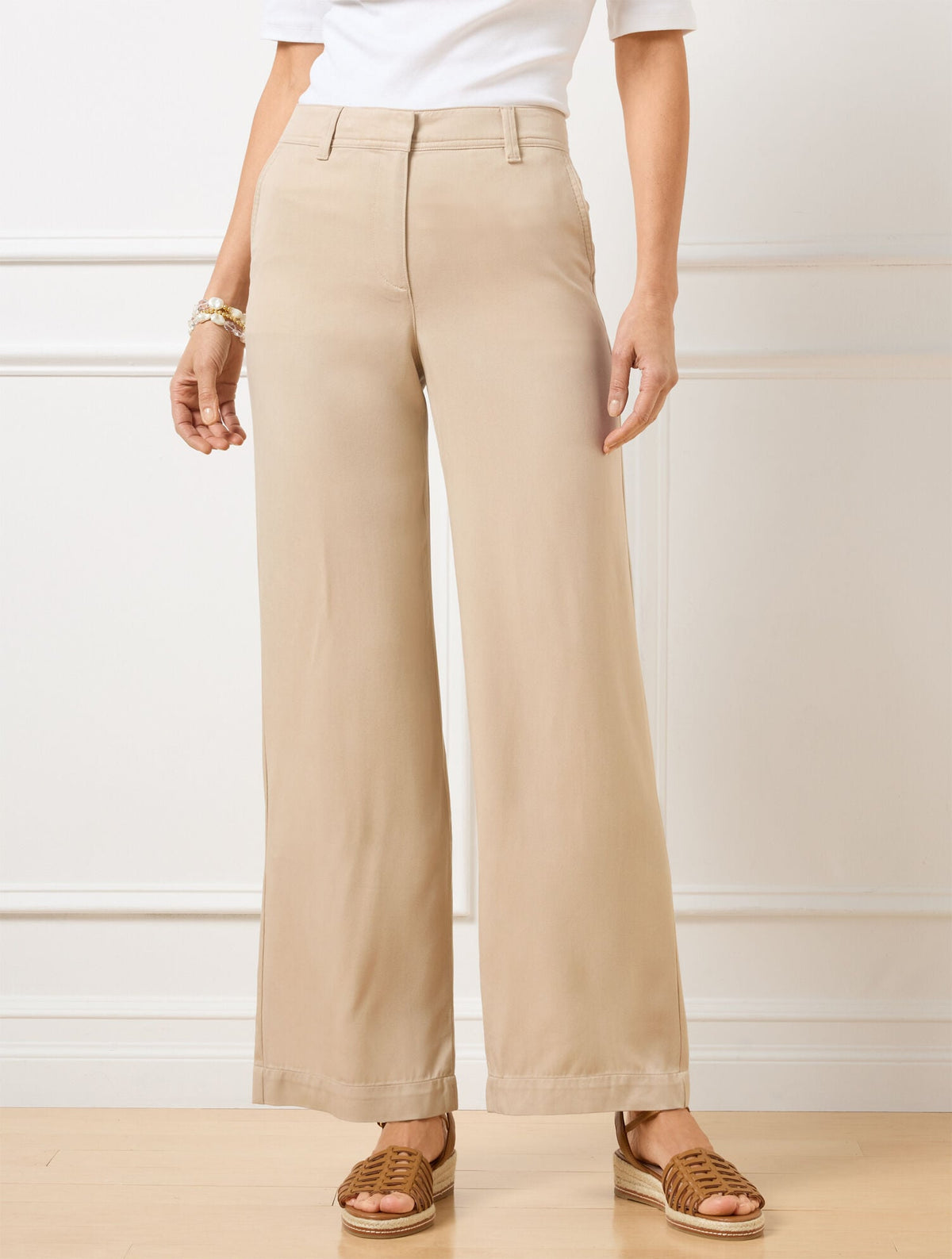 FLOWY WIDE ANKLE PANTS | Talbots
