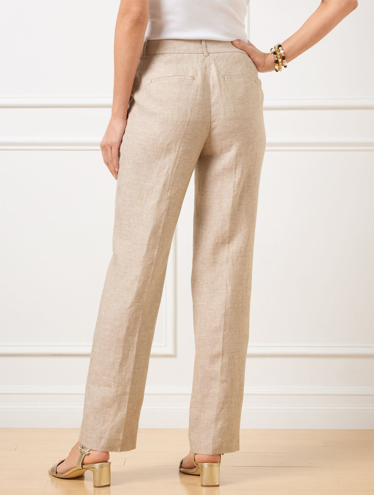 TALBOTS SOUTHAMPTON STRAIGHT LEG LINEN PANTS | Talbots
