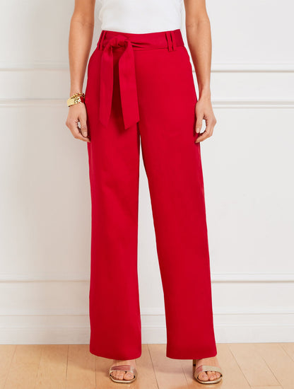 WIDE LEG PULL-ON PANTS | Talbots