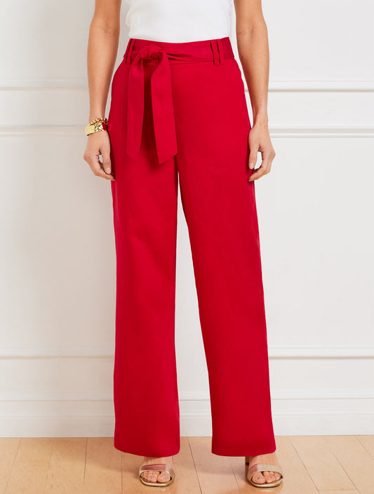 WIDE LEG PULL-ON PANTS | Talbots