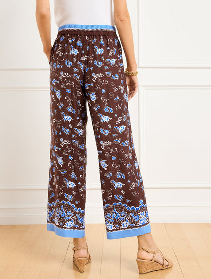 WIDE CROP PULL-ON PANTS - SPLENDID SWIRLS | Talbots