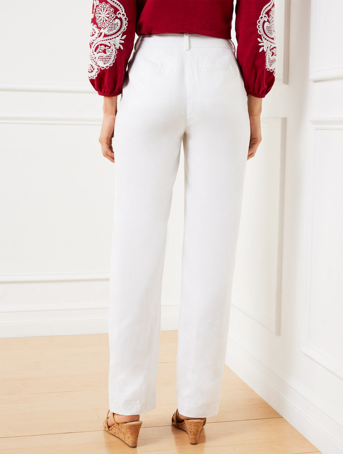 TALBOTS SOUTHAMPTON STRAIGHT LEG LINEN PANTS | Talbots
