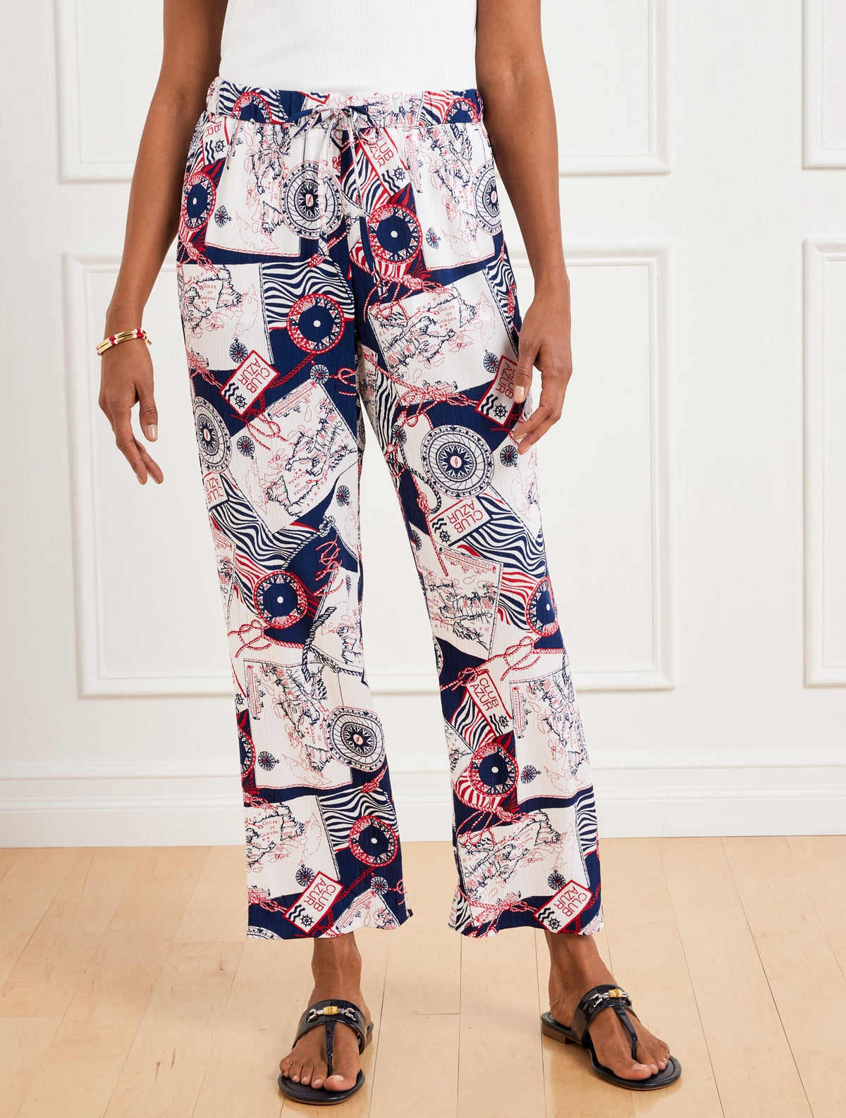 STRAIGHT ANKLE PULL-ON PANTS - CÔTE D’AZUR | Talbots