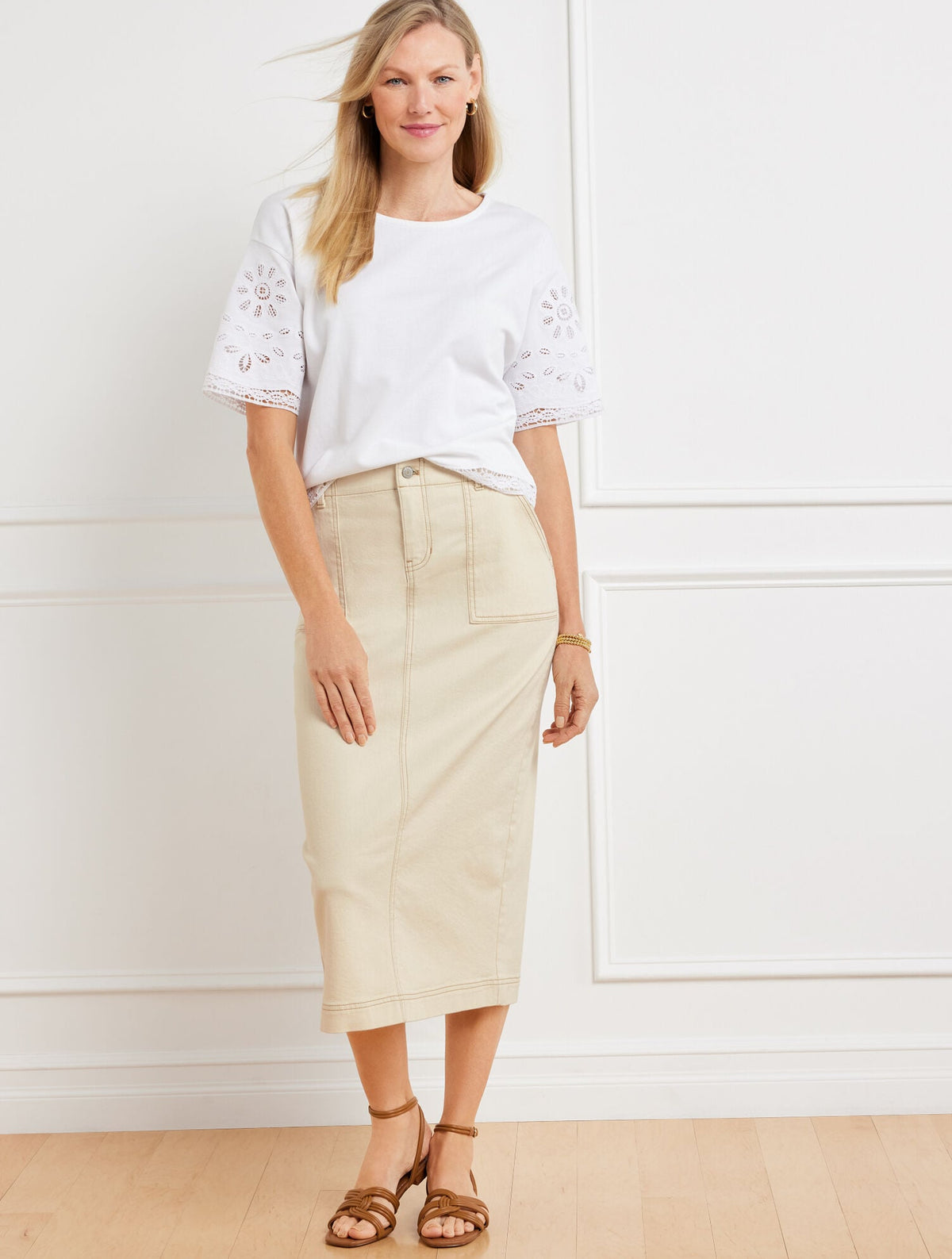 DENIM MIDI SKIRT | Talbots