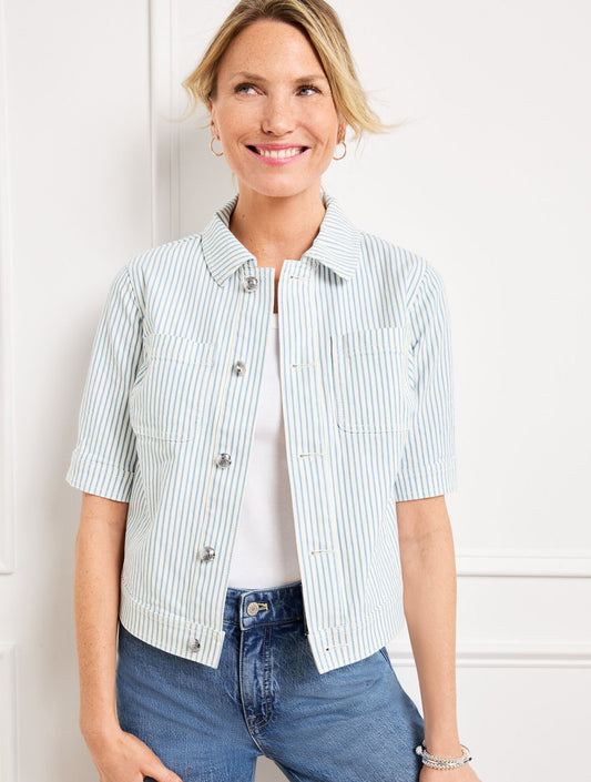 AWNING STRIPE JACKET | Talbots