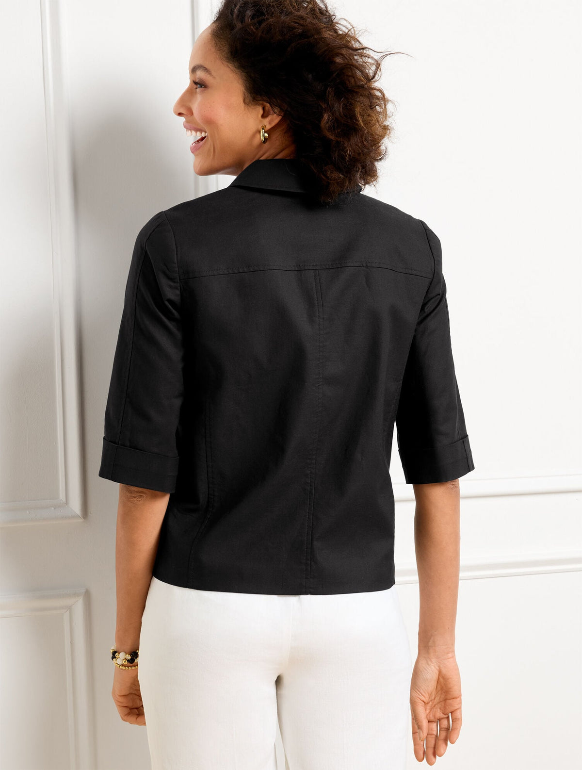 SLUB TWILL JACKET | Talbots
