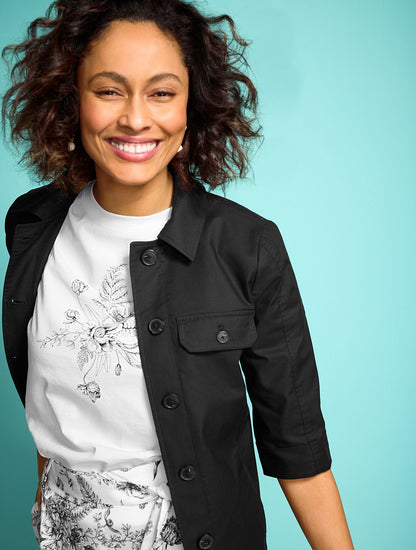SLUB TWILL JACKET | Talbots