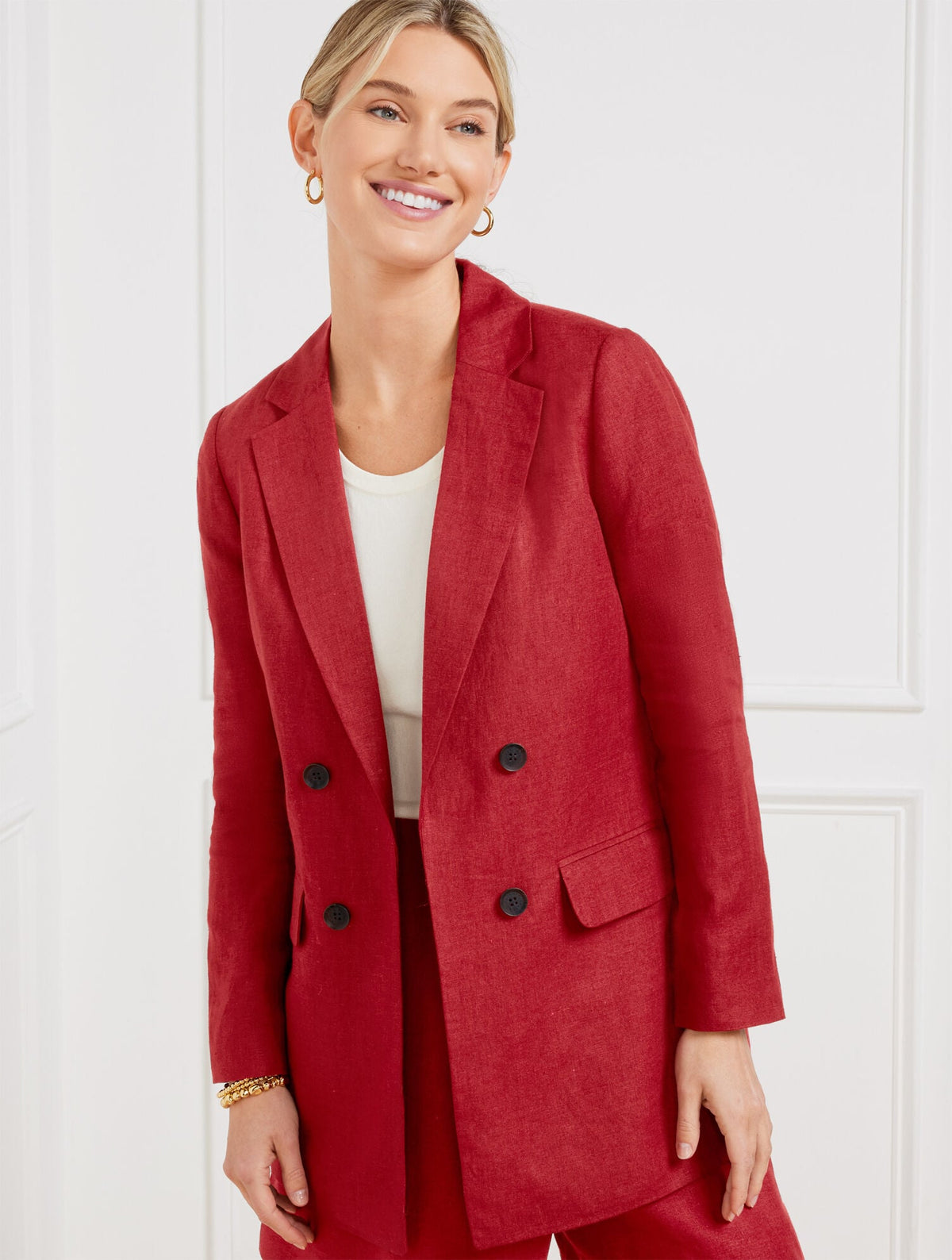 NO CLOSE LINEN BLAZER | Talbots