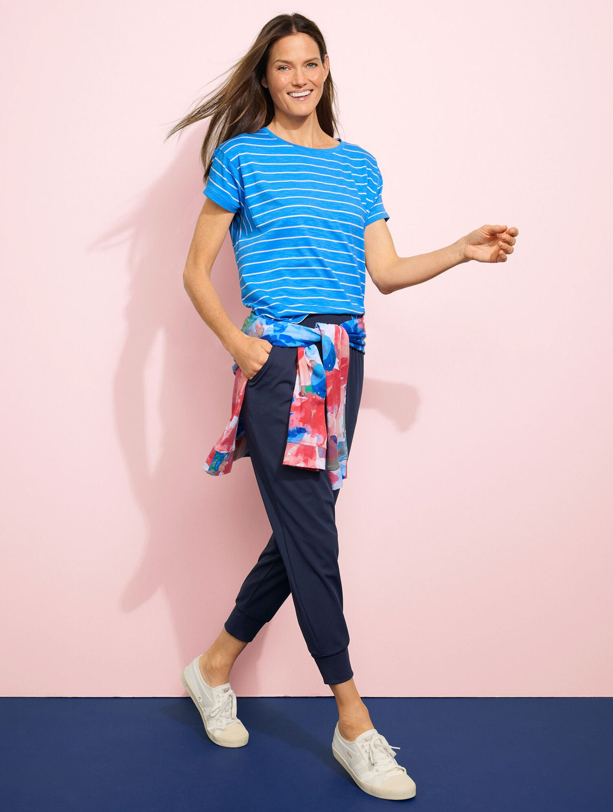 SUPERSOFT SLUB CREWNECK TEE - BASELINE STRIPE | Talbots