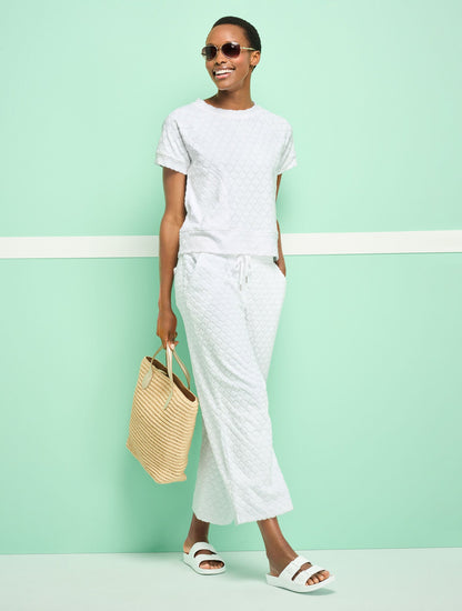 TOWEL TERRY CREWNECK TEE - SEASHELL | Talbots