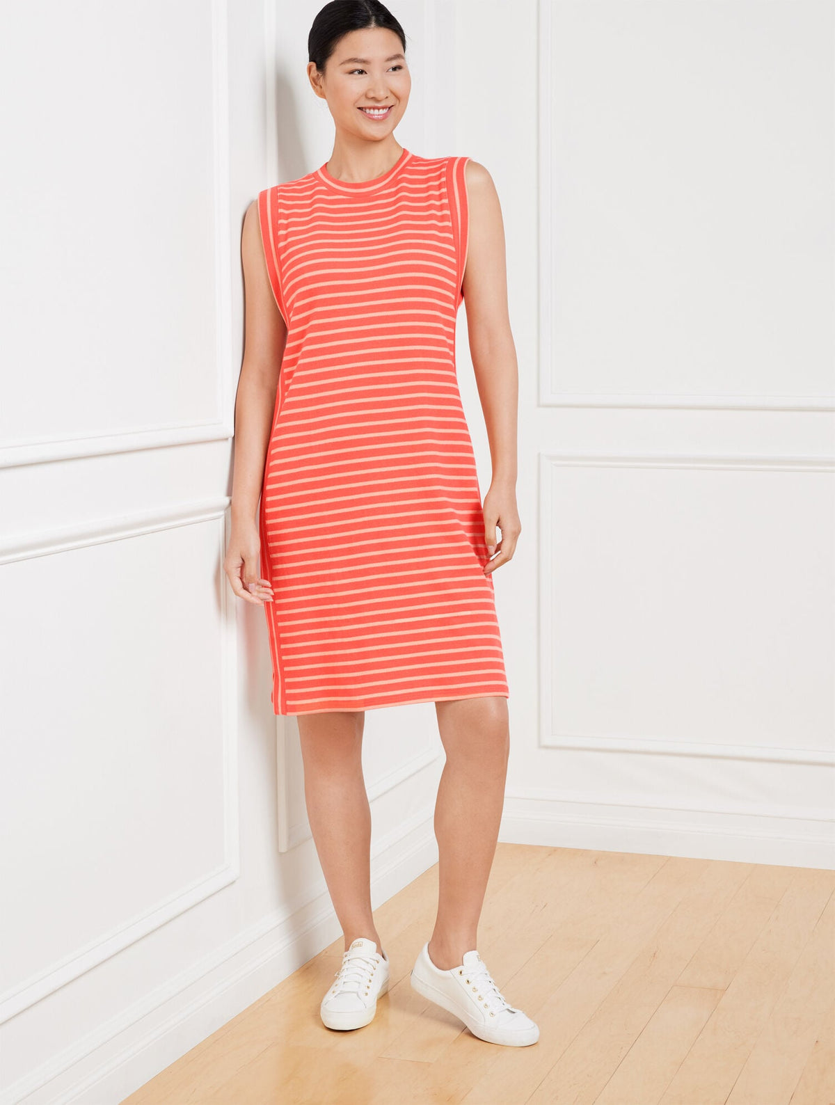SLEEVELESS DRESS - ACE STRIPE | Talbots