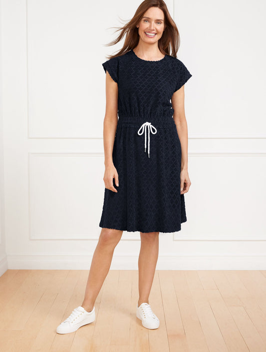 TOWEL TERRY T-SHIRT DRESS - SEASHELL | Talbots